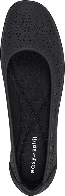Easy Spirit Alessia 3 Women's Flat Shoes Black : 5.5 M (B), Leather - Image 2