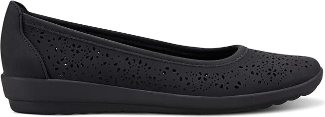 Easy Spirit Alessia 3 Women's Flat Shoes Black : 5.5 M (B), Leather - Image 5