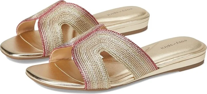 Easy Spirit Calera Women's Sandals Pink/Gold/Silver : 8.5 W (D), Rubber/Synthetic