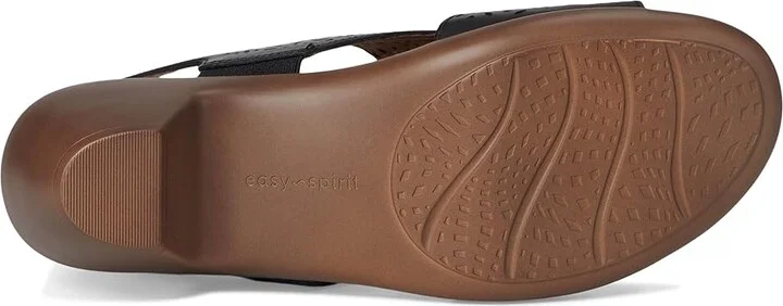 Easy Spirit Calix Women's Wedge Shoes Black Leather : 6 N (A) - Image 3