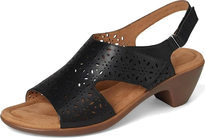 Easy Spirit Calix Women's Wedge Shoes Black Leather : 6 N (A) - Image 5