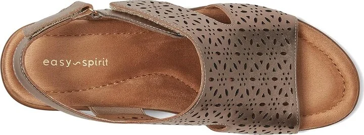 Easy Spirit Calix Women's Wedge Shoes Bronze Leather : 6.5 W (D) - Image 2