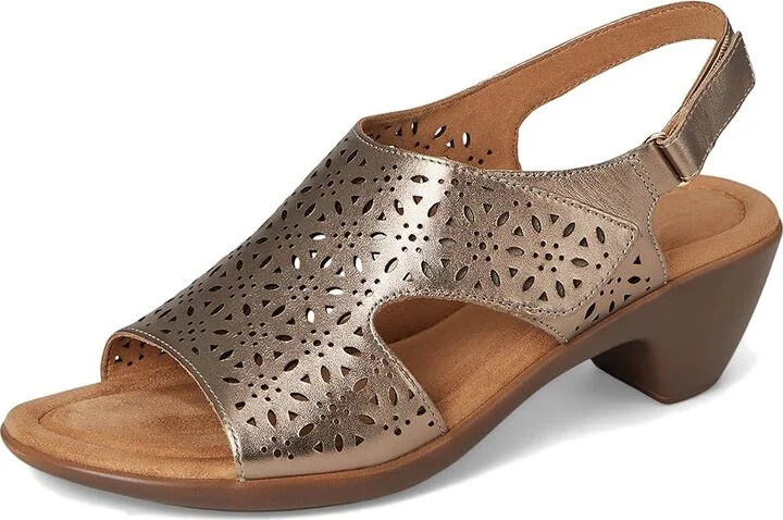 Easy Spirit Calix Women's Wedge Shoes Bronze Leather : 6.5 W (D) - Image 5