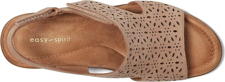 Easy Spirit Calix Women's Wedge Shoes Light Natural Nubuck : 7 W (D), Leather - Image 2