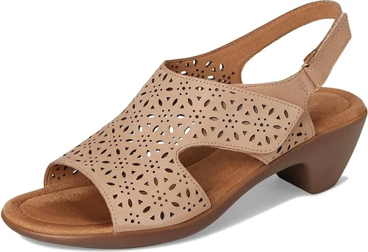 Easy Spirit Calix Women's Wedge Shoes Light Natural Nubuck : 7 W (D), Leather - Image 5
