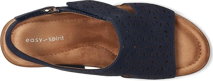 Easy Spirit Calix Women's Wedge Shoes Navy Nubuck : 7 N (A), Leather - Image 2