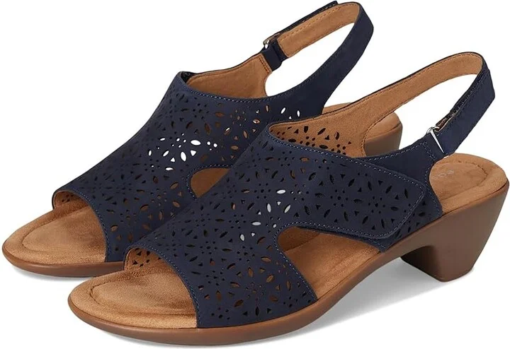 Easy Spirit Calix Women's Wedge Shoes Navy Nubuck : 7 N (A), Leather