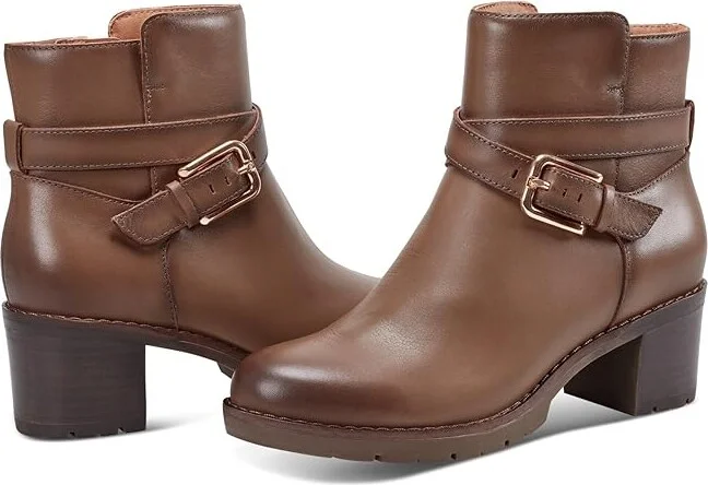 Easy Spirit Cantrell Women's Boots Dark Taupe Leather : 8.5 M (B)