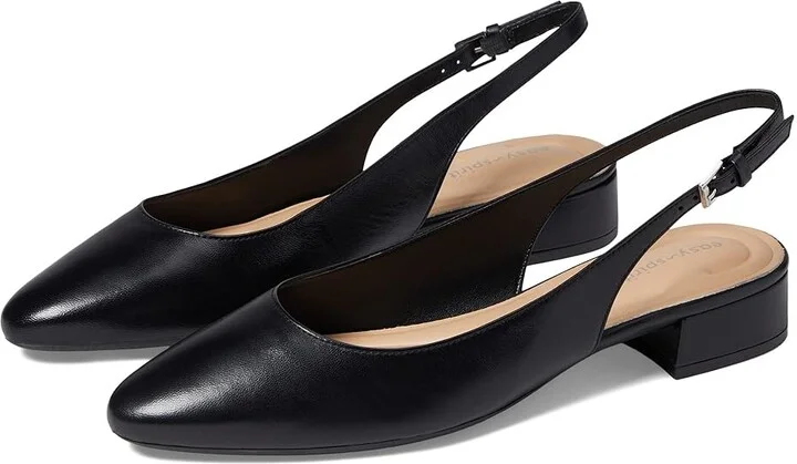 Easy Spirit Cassius Women's Flat Shoes Black : 6 W (D), Leather