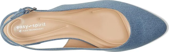Easy Spirit Cassius Women's Flat Shoes Blue Denim : 9 M (B), Leather - Image 2