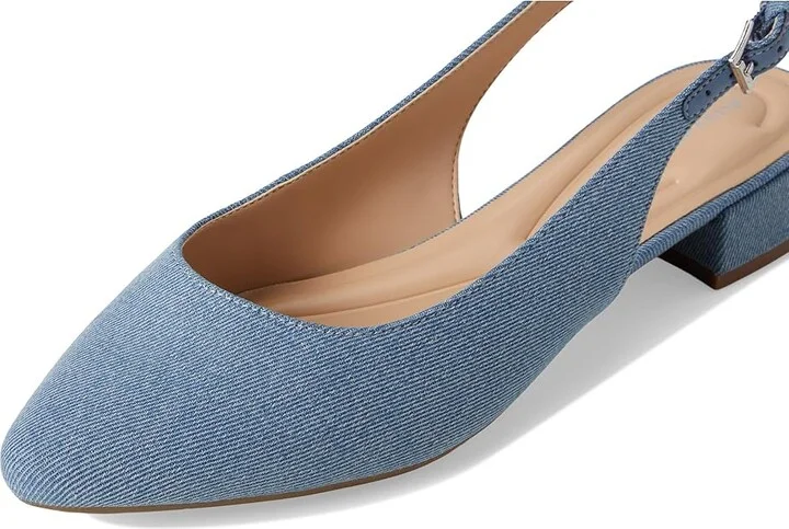 Easy Spirit Cassius Women's Flat Shoes Blue Denim : 9 M (B), Leather - Image 7