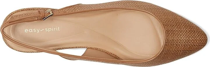 Easy Spirit Cassius Women's Flat Shoes Caramel Raffia : 9 M (B), Leather - Image 2