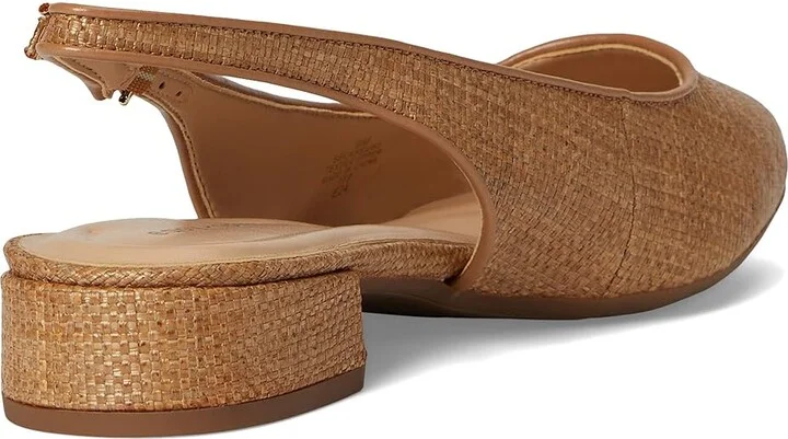Easy Spirit Cassius Women's Flat Shoes Caramel Raffia : 9 M (B), Leather - Image 4