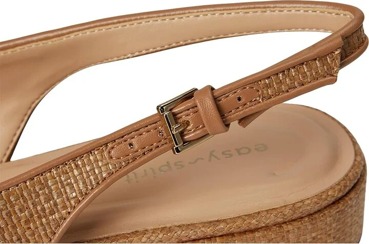 Easy Spirit Cassius Women's Flat Shoes Caramel Raffia : 9 M (B), Leather - Image 7