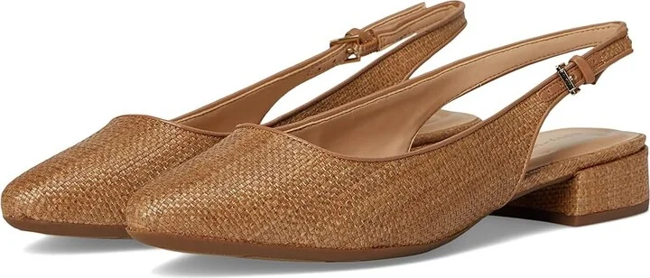 Easy Spirit Cassius Women's Flat Shoes Caramel Raffia : 9 M (B), Leather