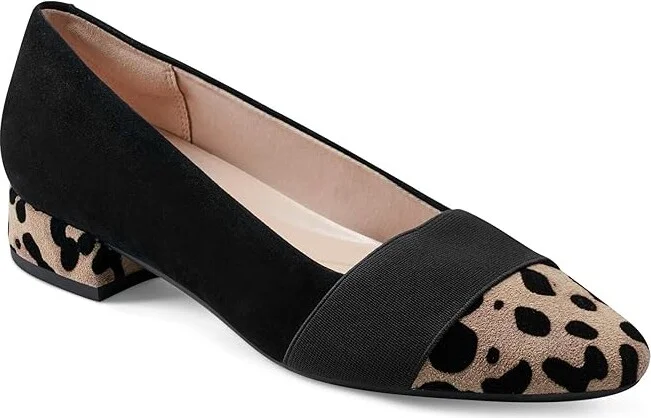 Easy Spirit Casta High Women's Heels Black/Leopard Suede : 12 M (B), Leather - Image 5