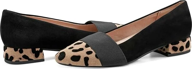 Easy Spirit Casta High Women's Heels Black/Leopard Suede : 12 M (B), Leather
