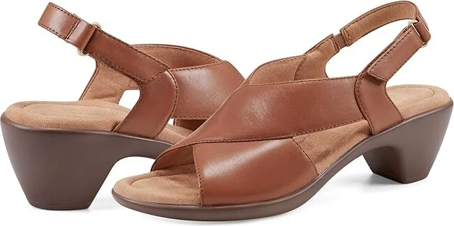 Easy Spirit Chantal Women's Sandals Medium Brown Leather : 11 M (B), Leather/Rubber