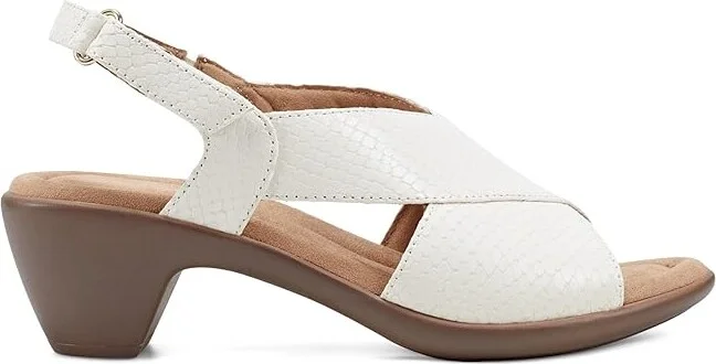 Easy Spirit Chantal Women's Sandals White Snake Leather : 12 M (B), Leather/Rubber - Image 4