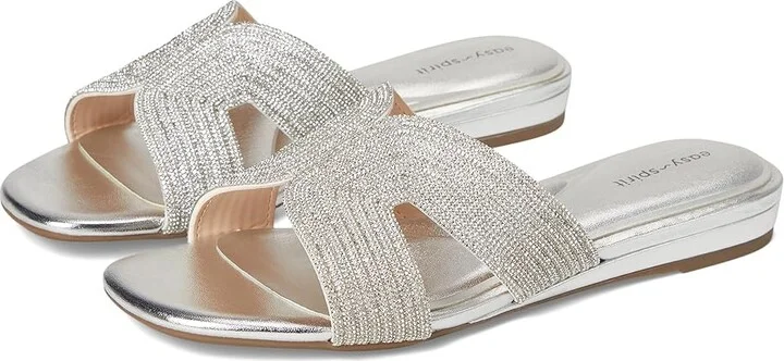 Easy Spirit Colter Women's Sandals Silver : 5.5 M (B), Rubber/Synthetic