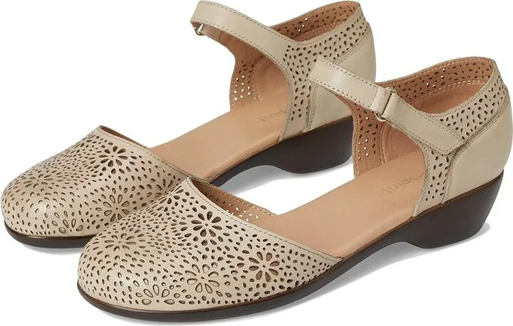 Easy Spirit Denita Women's Shoes Cream Leather : 5.5 M (B), Leather/Rubber