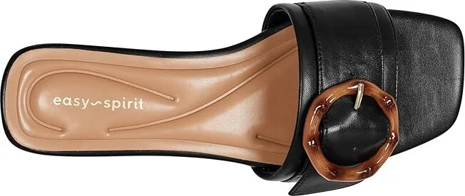 Easy Spirit Gatlin Women's Sandals Black Leather : 8.5 M (B), Leather/Rubber - Image 2
