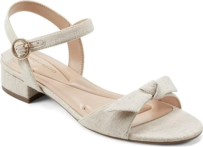 Easy Spirit Ginova Women's Shoes Light Natural Linen : 8 W (D), Leather