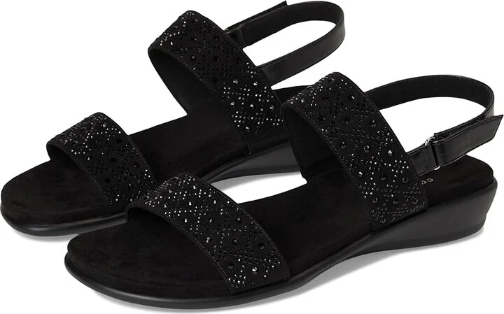 Easy Spirit Haisley Women's Sandals Black : 8.5 M (B), Suede