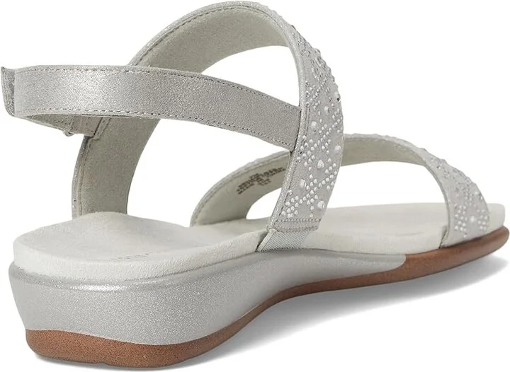 Easy Spirit Haisley Women's Sandals Silver Shimmer : 7 M (B), Suede - Image 4