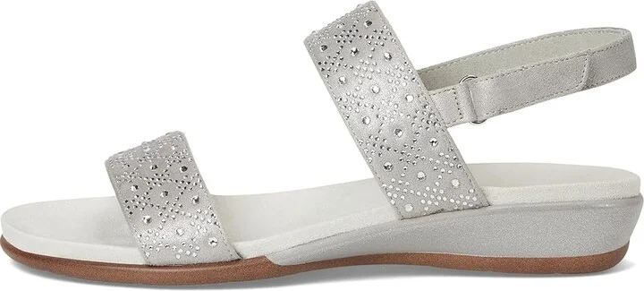 Easy Spirit Haisley Women's Sandals Silver Shimmer : 7 M (B), Suede - Image 6