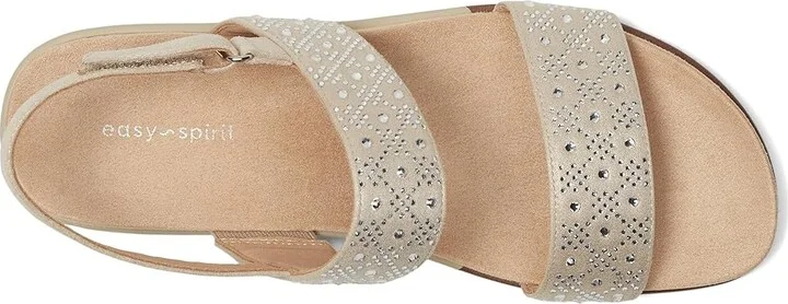 Easy Spirit Haisley Women's Sandals Taupe Shimmer : 7 M (B), Suede - Image 2
