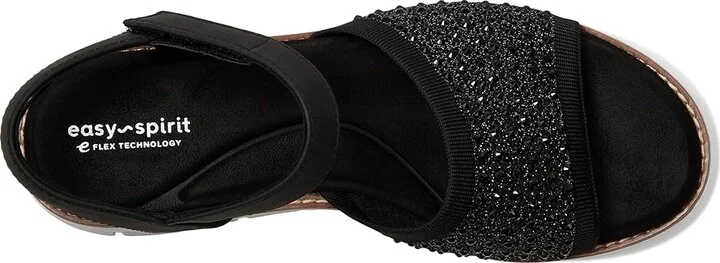 Easy Spirit Jaela Women's Sandals Black/Silver : 6.5 W (D) - Image 2