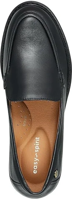 Easy Spirit Jaylin Women's Flat Shoes Black Leather : 8 W (D) - Image 2