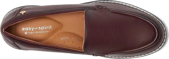 Easy Spirit Jaylin Women's Flat Shoes Dark Red Leather : 6 M (B) - Image 2