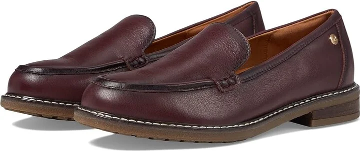 Easy Spirit Jaylin Women's Flat Shoes Dark Red Leather : 6 M (B)
