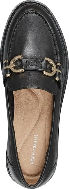 Easy Spirit Kinndle Women's Flat Shoes Black Leather : 9.5 M (B), Leather/Suede - Image 2