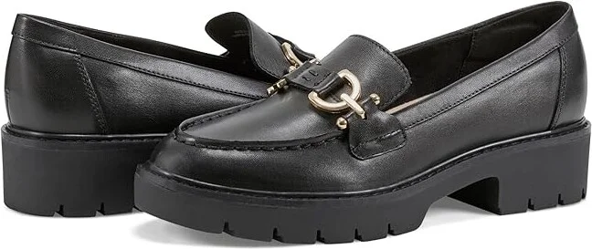 Easy Spirit Kinndle Women's Flat Shoes Black Leather : 9.5 M (B), Leather/Suede