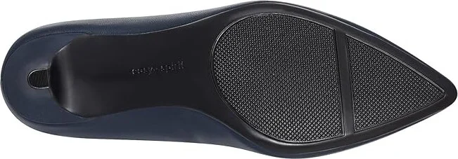 Easy Spirit Lexie High Women's Heels Navy Leather : 6 W (D) - Image 3
