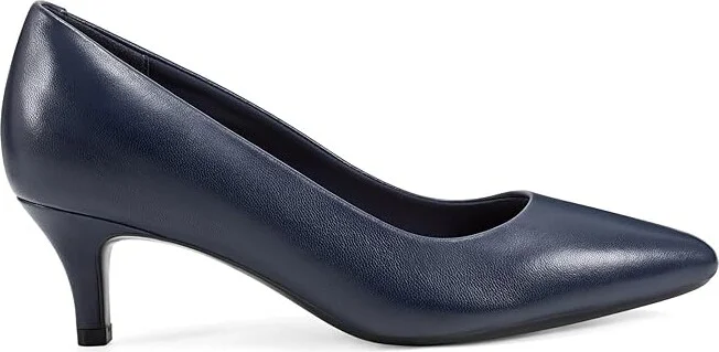 Easy Spirit Lexie High Women's Heels Navy Leather : 6 W (D) - Image 5