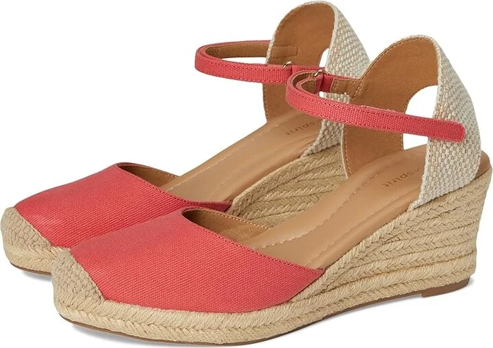 Easy Spirit Makaylie Women's Wedge Shoes Coral/Natural : 9.5 M (B), Rubber/Synthetic
