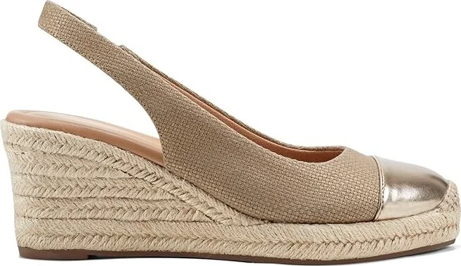 Easy Spirit Margie Women's Sandals Natural/Gold : 11 W (D), Textile - Image 5