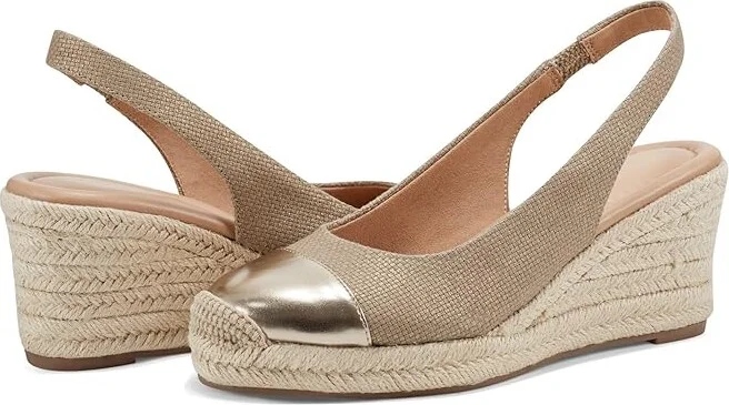 Easy Spirit Margie Women's Sandals Natural/Gold : 11 W (D), Textile