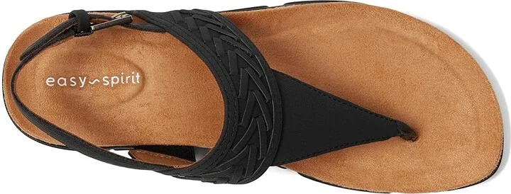Easy Spirit Monte Women's Sandals Black : 7 W (D), Rubber - Image 2