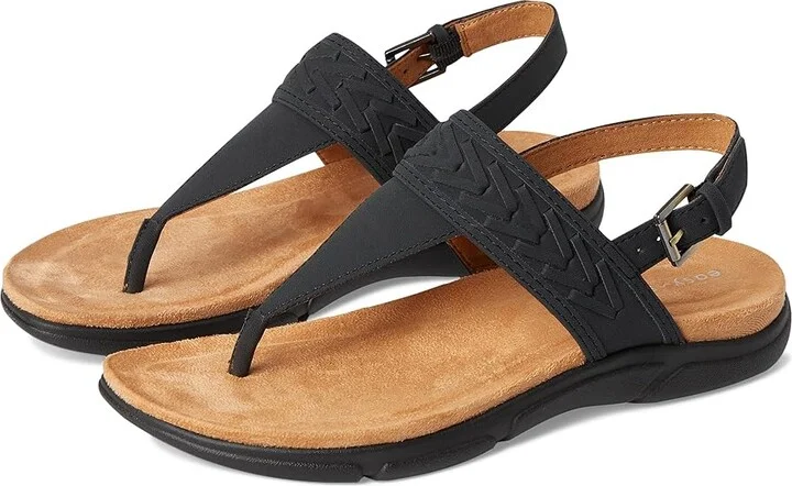Easy Spirit Monte Women's Sandals Black : 7 W (D), Rubber