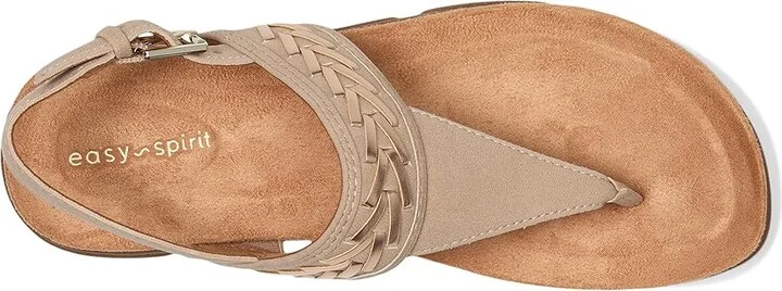 Easy Spirit Monte Women's Sandals Light Natural/Gold : 8 M (B), Rubber - Image 2