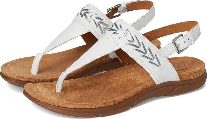 Easy Spirit Monte Women's Sandals White/Silver : 7 W (D), Synthetic