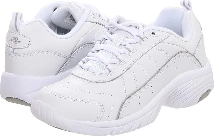 Easy Spirit Punter Women's Walking Shoes White/Light Grey Leather : 6 M (B)
