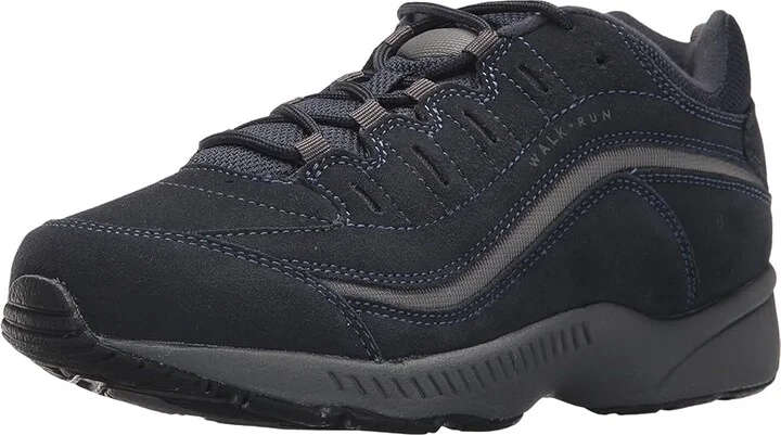 Easy Spirit Romy Women's Walking Shoes Navy Suede 1 : 5 M (B), Leather - Image 2