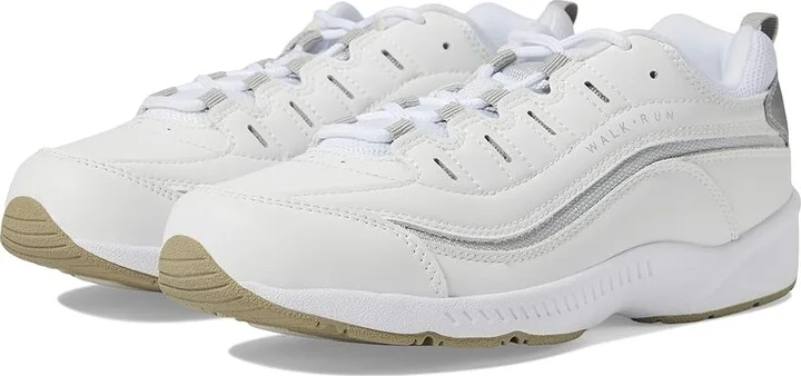 Easy Spirit Romy Women's Walking Shoes White/Light Grey Leather : 6 M (B)