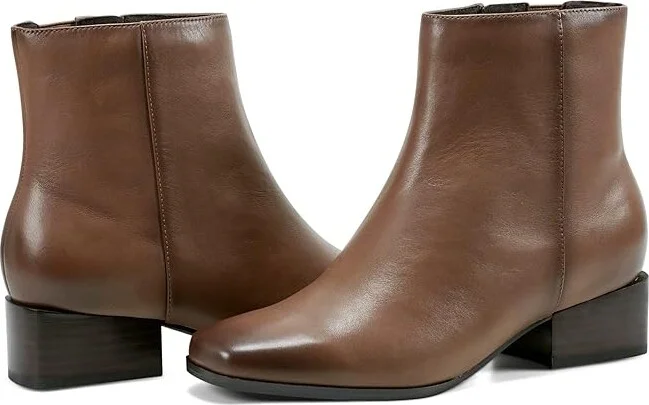 Easy Spirit Sidney Women's Boots Dark Taupe Leather : 5 M (B)